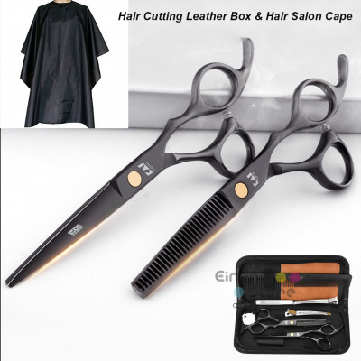 Hair Cutting Leather Box & Hair Salon Cape
